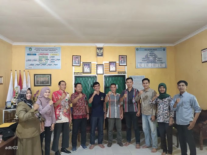 Pertemuan Perdana Sekaligus Pengenalan diri PPK Kecamatan Prabumulih Selatan Dan PPS Desa Tanjung Menang Bersama Kades Tanjung Menang