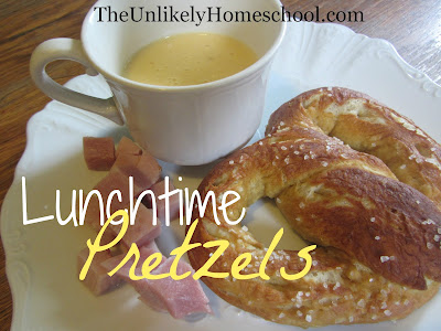 Lunchtime Soft Pretzels {The Unlikely Homeschool}