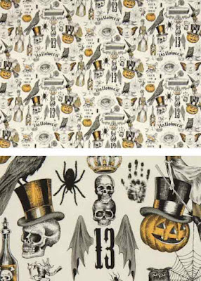 Tattoo flash halloween fabric