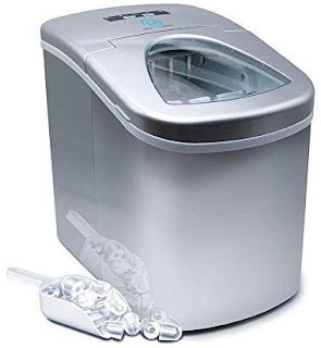 Prime Home Portable Ice Maker Machine for Countertop - Ice Cubes Ready in 6 Mins - Great for Mixed Drinks & Parties - Electric Ice Making Machine with Ice Scoop and Basket