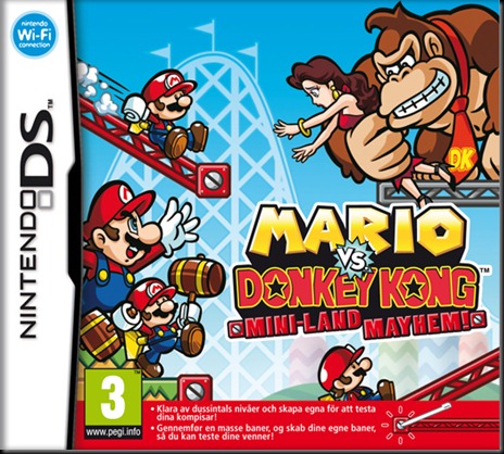 Mario vs Donkey Kong mini land Mayhem NDS test recension framsida