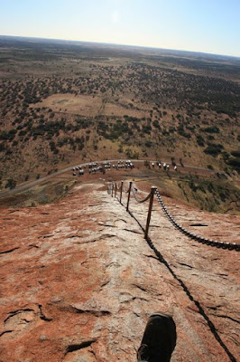 The rock climb Uluru