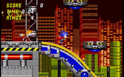 Screen du level Chemical Plant Zone issu du jeu vidéo Sonic 2.