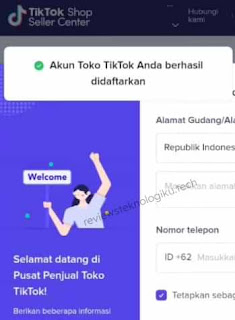 daftar tiktok affiliate berhasil daftar