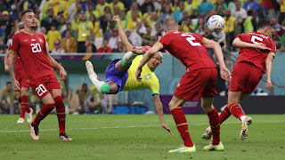 English Premier League club Tottenham Hotspur forward Richarlison scored twice to help Brazil launch their FIFA World Cup 2022 campaign with an impressive 2-0 victory over Serbia at the Lusail Stadium in Qatar