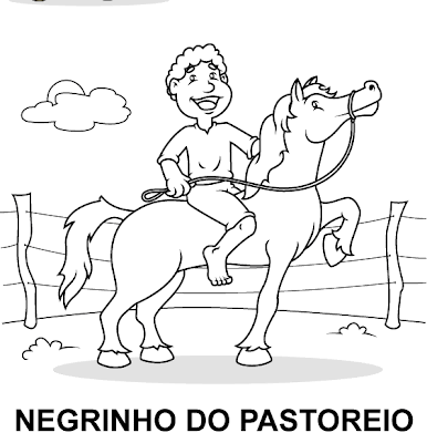 negrinho FOLCLORE Desenhos para pintar para crianças