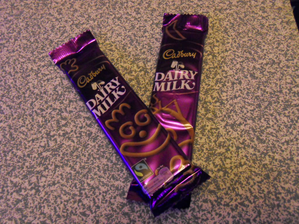 Long, thin bars of Dairy Milk, these were 20p each from my local ...