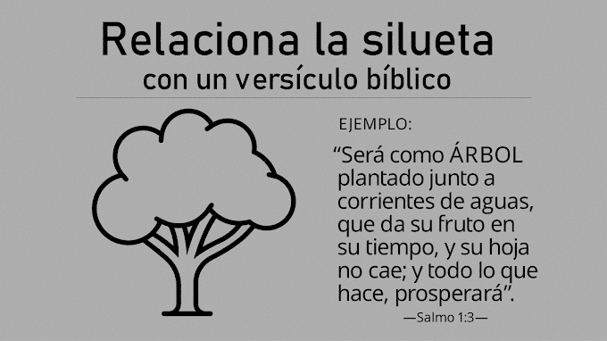 Relaciona la silueta con un versículo bíblico | PPTX | Dinámica JA