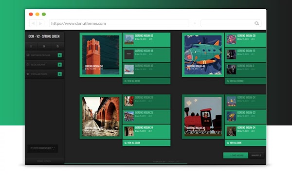 DCM Spring Green Blogger Template
