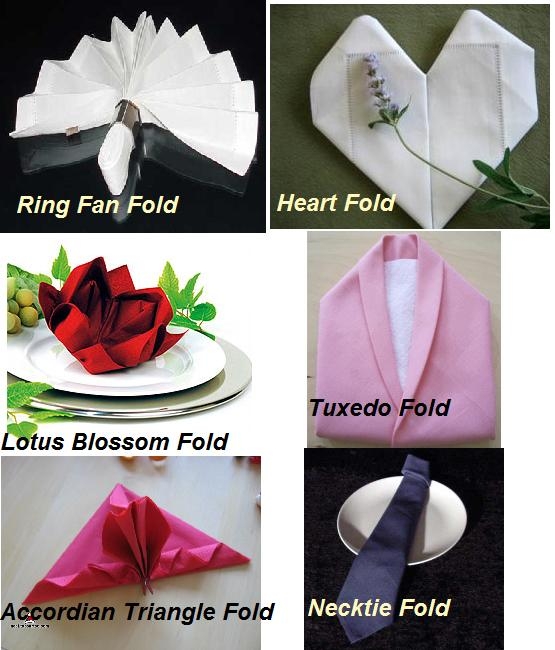  napkin folding is a fun way to add a touch of elegance to your wedding