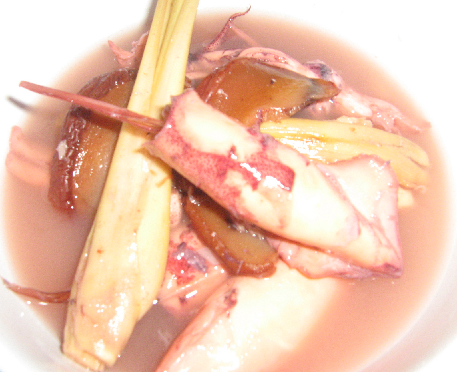 Sotong Rebus, Udang Celup Tepung dan Tumis Air Bayam 