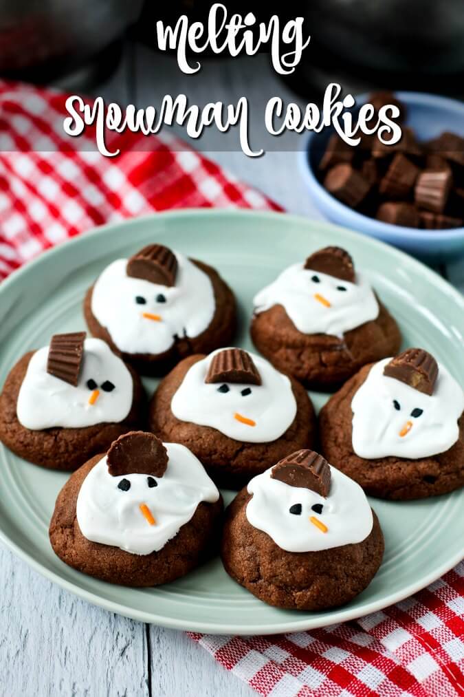 Chocolaty Melting Snowman Cookies