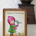 Card with little girl and birds by MFT