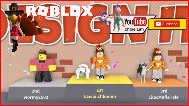 Chloe Tuber Roblox Design It Gameplay Getting The Turkey Tail And Turkey Head From The Bloxgiving 2017 Event - how to get pilgrim hat and turkey friend in roblox bloxgiving 2017
