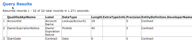 Workbench tracked field output