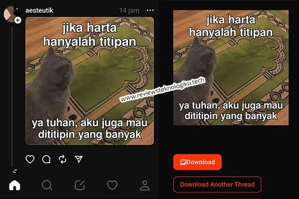 cara download foto di threads instagram app online