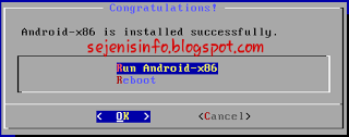 reboot android-x86 to finish installation