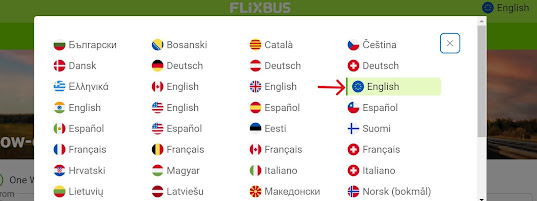 Flixbus 多國語言選項