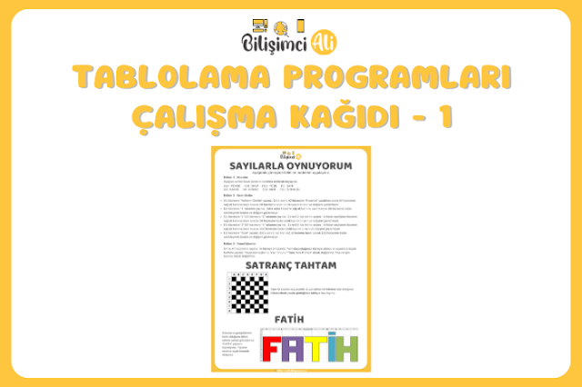 tablolama programlari etkinlik kagidi