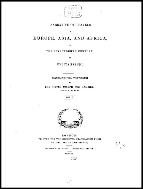 Evliya Efendi. Narrative of travels in Europe, Asia, and Africa in the seventeenth century. Vol. II (1850) pdf