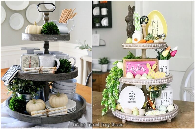 Easter, Tiered Tray Decor, Farmhouse, Cottage