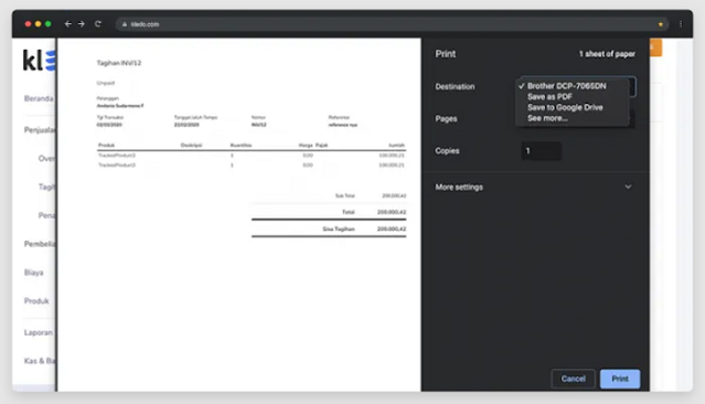 Fitur Invoice Kledo