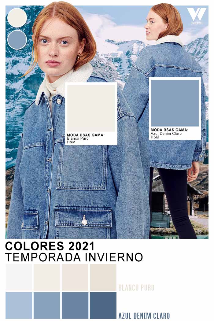 colores de moda otoño invierno 2021 Azul denim claro