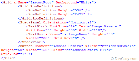 Silverlight Camera App