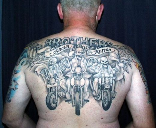 Harley Davidson tattoos are perhaps the most common design among bikers.