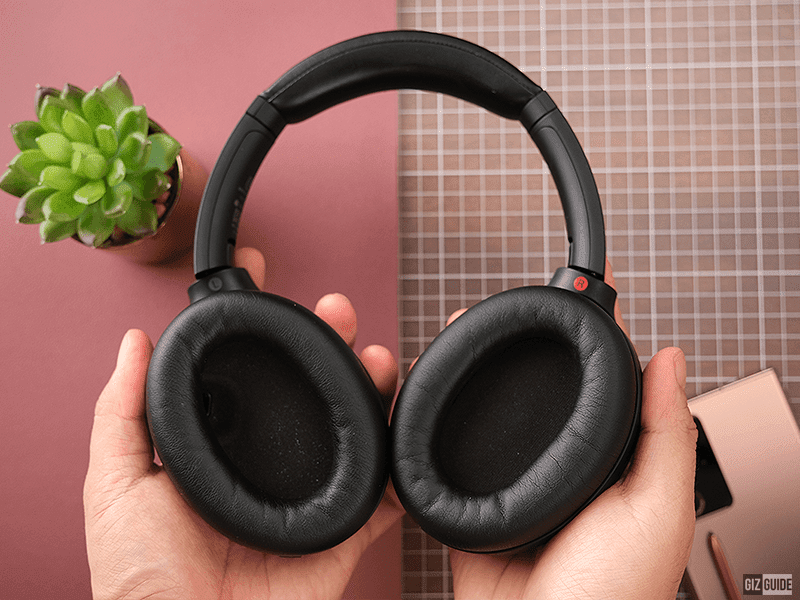 Faux leather ear cups