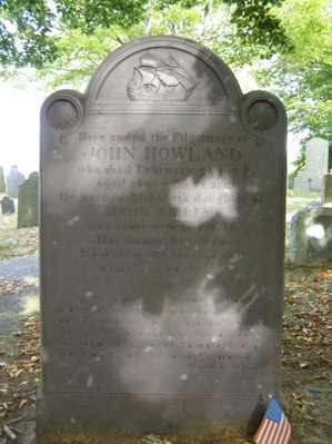 John Howland's Memorial Headstone