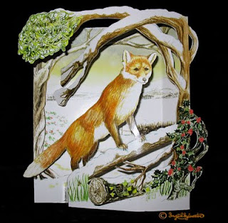 3D pop up wildlife greeting cards for sale by UK artist Ingrid Sylvestre