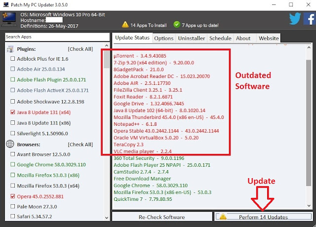 How to automatically update all Third Party software in Windows Computer