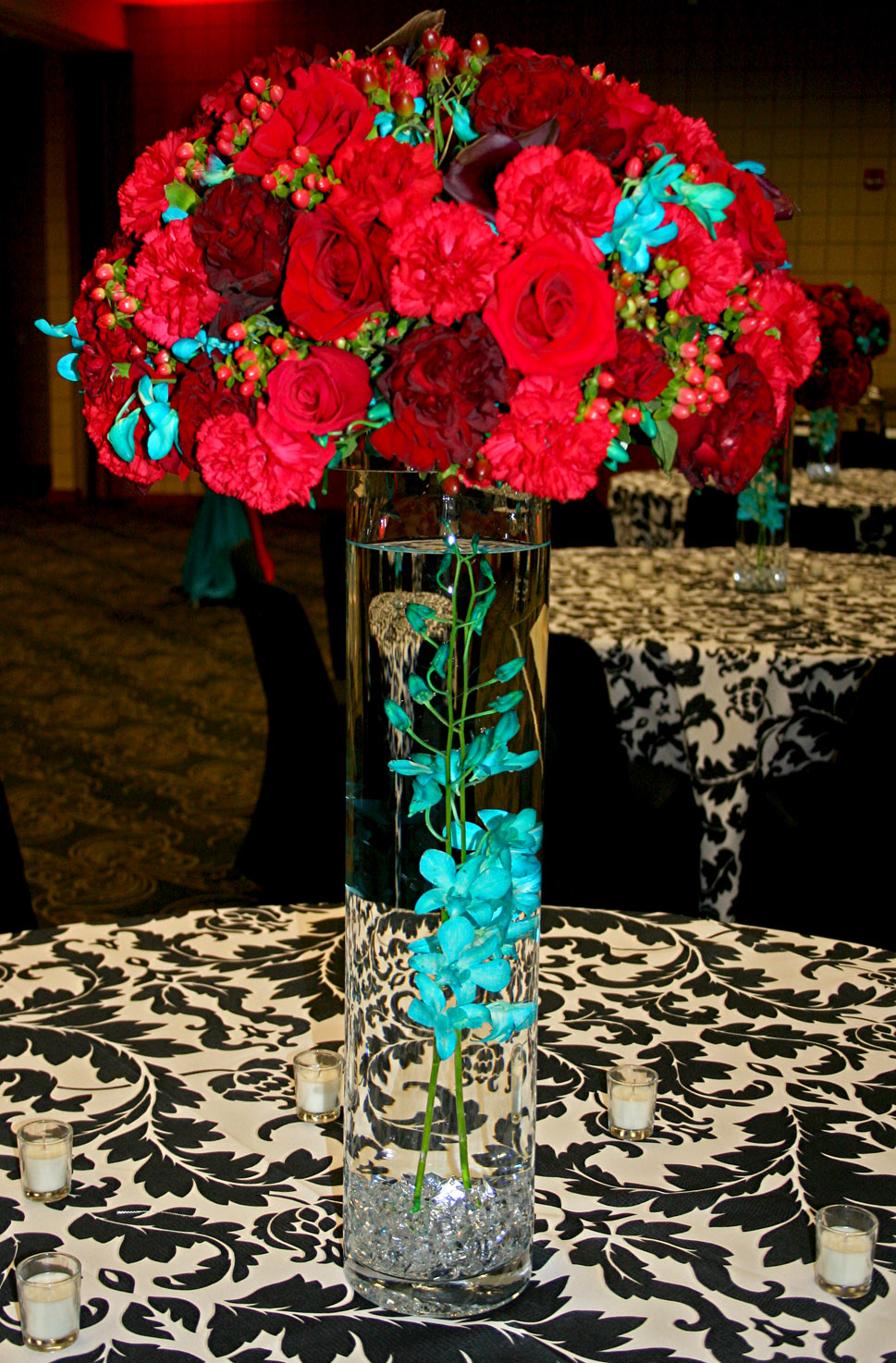 The Petal Press The Bold and the Beautiful Red and Teal 