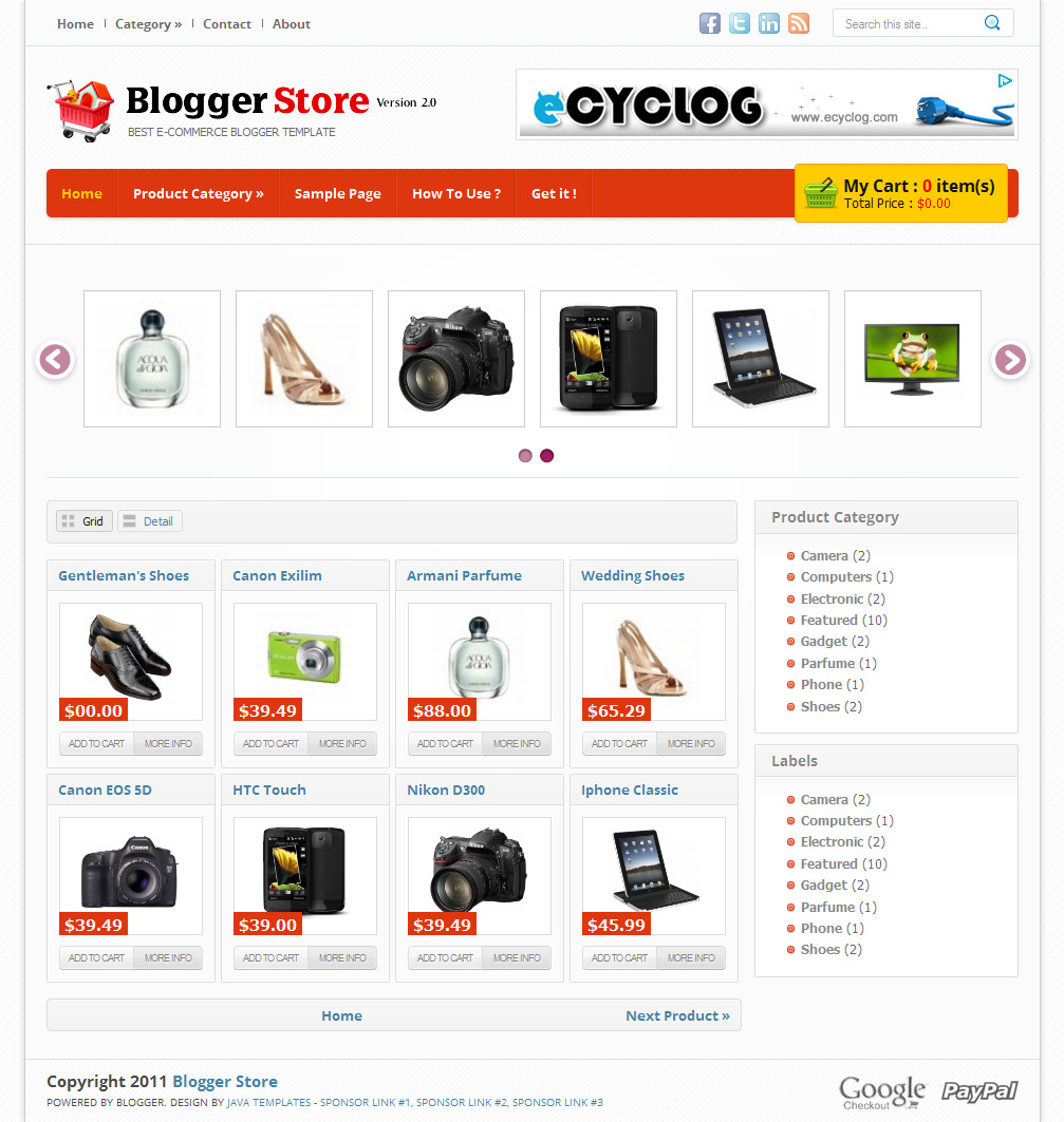 Download Template Blogger Toko Online Gratis  wetiga