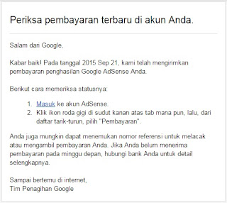 bukti pembayaran adsense