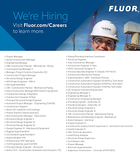 Fluor Corp for job openings.