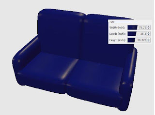 blue leather sofa picture