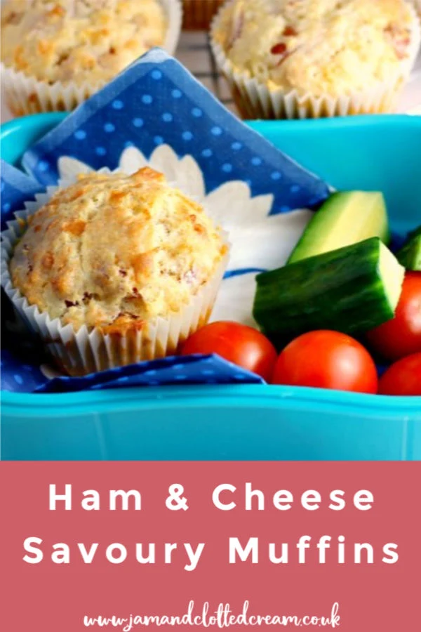 Ham and Cheese Savoury Muffins in lunchbox