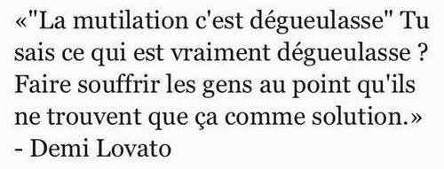 L'automutilation, "les soucis s'envolent avec la douleur", on en parle. {Discussion n°4}