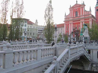 Triple Bridge Presernovtrg Ljubljana Slovenia