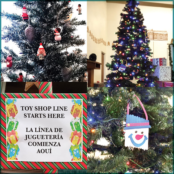 Christmas trees and Toy Shop Sign