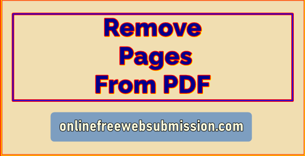 Remove Pages From PDF