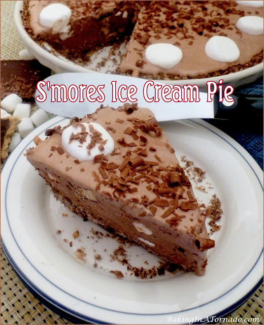 S’mores Ice Cream Pie | recipe developed by www.BakingInATornado.com | #recipe #dessert