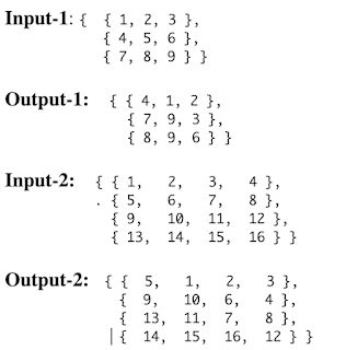 Rotate matrix by clockwise