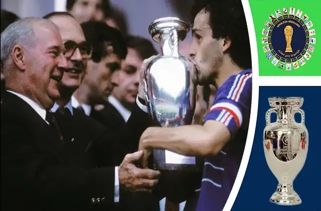 ميشيل بلاتيني يرفع لقب كاس امم اوروبا 1984