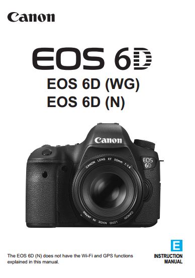 Canon EOS 6D Full Instruction Manual Download