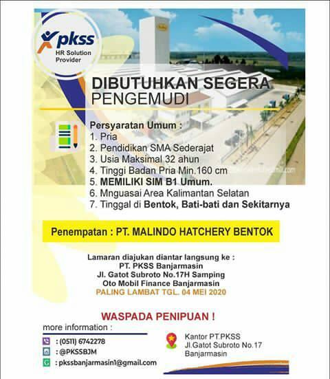 Info Loker Banjarmasin Palangkaraya: sopir, perawat ...