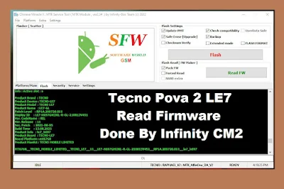 Tecno Pova 2 LE7 Read Firmware By Infinity CM2