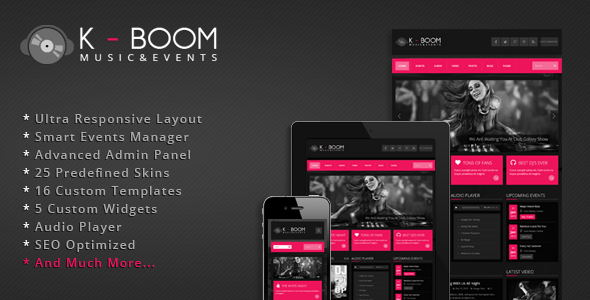 K-BOOM - Events & Music Responsive WordPress Theme - ThemeForest Item for Sale